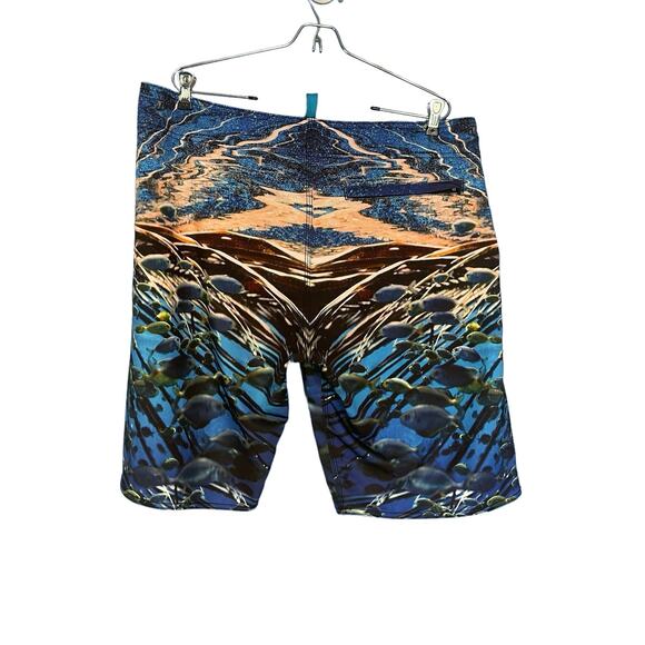 Pelagic 4Tek Men's Boardshorts Ocean Conservatory Project Tony Ludovico Size 38 - Picture 3 of 7